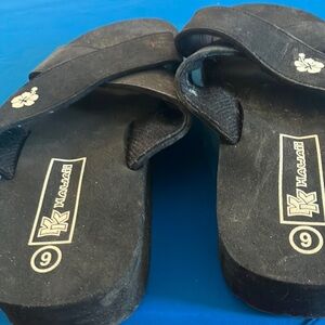 Black KK Hawaii Flip Flops 9